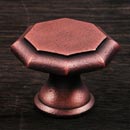 RK International [CK-3252-DC] Solid Brass Cabinet Knob - Octagonal - Distressed Copper Finish - 1 1/4&quot; Dia.