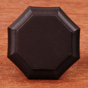 RK International [CK-3252-RB] Solid Brass Cabinet Knob - Octagonal - Oil Rubbed Bronze Finish - 1 1/4" Dia.