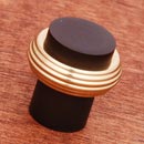 RK International [CK-4214-BRB] Solid Brass Cabinet Knob - Solid Swirl Rod - Oil Rubbed Bronze & Polished Brass Finish - 1 1/4" Dia.