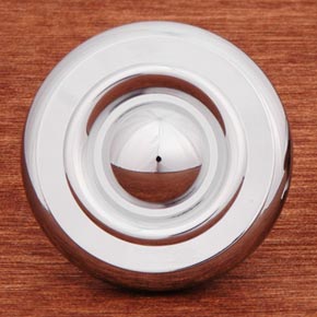 RK International [CK-4243-C] Solid Brass Cabinet Knob - Large Solid Georgian - Chrome Finish - 1 1/2" Dia.