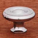 RK International [CK-4243-C] Solid Brass Cabinet Knob - Large Solid Georgian - Polished Chrome Finish - 1 1/2&quot; Dia.