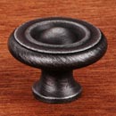 RK International [CK-4243-DN] Solid Brass Cabinet Knob - Large Solid Georgian - Distressed Nickel Finish - 1 1/2&quot; Dia.