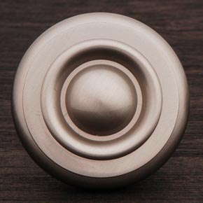 RK International [CK-4243-P] Solid Brass Cabinet Knob - Large Solid Georgian - Pewter Finish - 1 1/2" Dia.