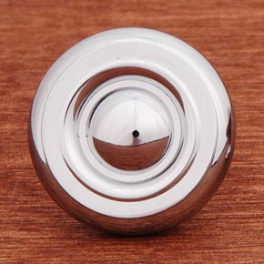 RK International [CK-4244-C] Solid Brass Cabinet Knob - Small Solid Georgian - Chrome Finish - 1 1/4" Dia.