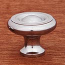 RK International [CK-4244-C] Solid Brass Cabinet Knob - Small Solid Georgian - Polished Chrome Finish - 1 1/4" Dia.