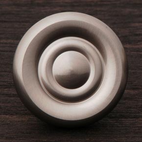 RK International [CK-4244-P] Solid Brass Cabinet Knob - Small Solid Georgian - Pewter Finish - 1 1/4" Dia.
