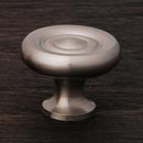 RK International [CK-4244-P] Solid Brass Cabinet Knob - Small Solid Georgian - Satin Nickel Finish - 1 1/4&quot; Dia.