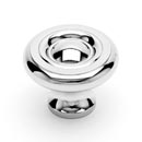 RK International [CK-4244-PN] Solid Brass Cabinet Knob - Small Solid Georgian - Polished Nickel Finish - 1 1/4&quot; Dia.