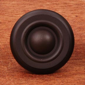 RK International [CK-4244-Rb] Solid Brass Cabinet Knob - Small Solid Georgian - Oil Rubbed Bronze Finish - 1 1/4" Dia.