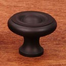 RK International [CK-4244-RB] Solid Brass Cabinet Knob - Small Solid Georgian - Oil Rubbed Bronze Finish - 1 1/4" Dia.