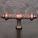 RK International [CK-701-DC] Solid Brass Cabinet Knob - Large Twisted - Distressed Copper Finish - 3 3/4" L