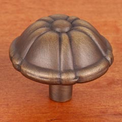 RK International [CK-703-AE] Solid Brass Cabinet Knob - Large Petal - Antique English Finish - 1 1/2&quot; Dia.