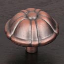 RK International [CK-703-DC] Solid Brass Cabinet Knob - Large Petal - Distressed Copper Finish - 1 1/2" Dia.