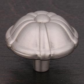RK International [CK-703-P] Solid Brass Cabinet Knob - Large Petal - Satin Nickel Finish - 1 1/2" Dia.