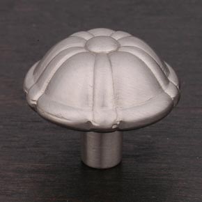 RK International [CK-704-P] Solid Brass Cabinet Knob - Small Petal - Satin Nickel Finish - 1 1/4" Dia.