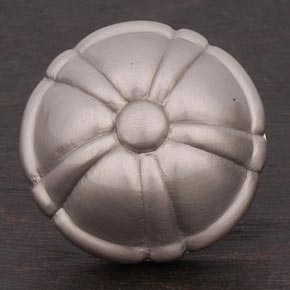 RK International [CK-704-P] Solid Brass Cabinet Knob - Small Petal - Satin Nickel Finish - 1 1/4" Dia.