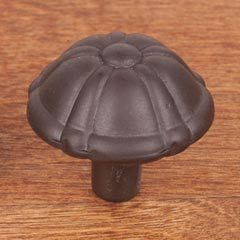 RK International [CK-704-RB] Solid Brass Cabinet Knob - Small Petal - Oil Rubbed Bronze Finish - 1 1/4" Dia.