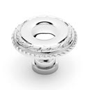 RK International [CK-705-PN] Solid Brass Cabinet Knob - Large Double Roped Edge - Polished Nickel Finish - 1 1/2" Dia.