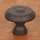 RK International [CK-706-RB] Solid Brass Cabinet Knob - Small Double Roped Edge - Oil Rubbed Bronze Finish - 1 1/4&quot; Dia.
