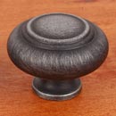 RK International [CK-707-DN] Solid Brass Cabinet Knob - Large Double Ringed - Distressed Nickel Finish - 1 1/2&quot; Dia.