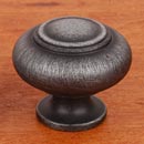 RK International [CK-708-DN] Solid Brass Cabinet Knob - Small Double Ringed - Distressed Nickel Finish - 1 1/4" Dia.