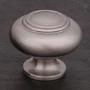 RK International [CK-708-P] Solid Brass Cabinet Knob - Small Double Ringed - Satin Nickel Finish - 1 1/4&quot; Dia.