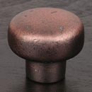 RK International [CK-709-DC] Solid Brass Cabinet Knob - Distressed Heavy Circular - Distressed Copper Finish - 1 3/8&quot; Dia.