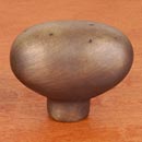 RK International [CK-710-AE] Solid Brass Cabinet Knob - Distressed Heavy Egg - Antique English Finish - 1 13/16&quot; L