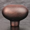 RK International [CK-710-DC] Solid Brass Cabinet Knob - Distressed Heavy Egg - Distressed Copper Finish - 1 13/16" L
