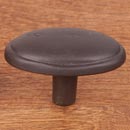 RK International [CK-712-RB] Solid Brass Cabinet Knob - Distressed Oval w/ Ring Edge - Oil Rubbed Bronze Finish - 1 5/8" L