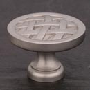 RK International [CK-751-P] Solid Brass Cabinet Knob - Large Cross-Hatched - Satin Nickel Finish - 1 1/2" Dia.