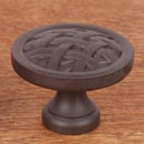 RK International [CK-751-RB] Solid Brass Cabinet Knob - Large Cross-Hatched - Oil Rubbed Bronze Finish - 1 1/2" Dia.