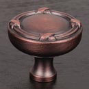 RK International [CK-755-DC] Solid Brass Cabinet Knob - Lines &amp; Crosses - Distressed Copper Finish - 1 1/4&quot; Dia.