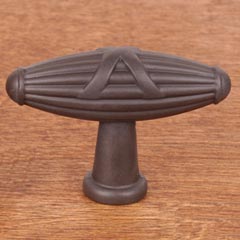 RK International [CK-756-RB] Solid Brass Cabinet Knob - Large Crossed Indian Drum - Oil Rubbed Bronze Finish - 2 3/16&quot; L