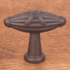 RK International [CK-757-RB] Solid Brass Cabinet Knob - Small Crossed Indian Drum - Oil Rubbed Bronze Finish - 1 11/16&quot; L
