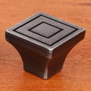 RK International [CK-770-DN] Solid Brass Cabinet Knob - Large Contemporary Square - Distressed Nickel Finish - 1 1/16&quot; sq.