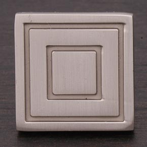 RK International [CK-770-P] Solid Brass Cabinet Knob - Large Contemporary Square - Pewter Finish - 1 1/16" sq.