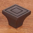 RK International [CK-770-RB] Solid Brass Cabinet Knob - Large Contemporary Square - Oil Rubbed Bronze Finish - 1 1/16&quot; sq.