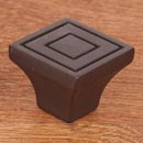 RK International [CK-770-RB] Solid Brass Cabinet Knob - Large Contemporary Square - Oil Rubbed Bronze Finish - 1 1/16" sq.