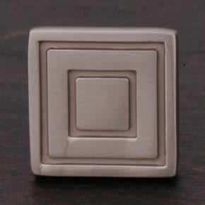 RK International [CK-771-P] Solid Brass Cabinet Knob - Small Contemporary Square - Pewter Finish - 7/8" sq.