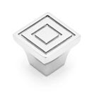 RK International [CK-771-PN] Solid Brass Cabinet Knob - Small Contemporary Square - Polished Nickel Finish - 7/8" sq.