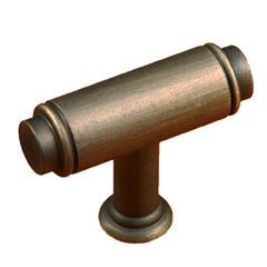 RK International [CK-780-AE] Solid Brass Cabinet Knob - Large Cylinder - Antique English Finish - 1 13/16&quot; L