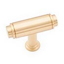 RK International [CK-780-SB] Solid Brass Cabinet Knob - Large Cylinder - Satin Brass Finish - 1 13/16" L