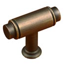 RK International [CK-781-AE] Solid Brass Cabinet Knob - Small Cylinder - Antique English Finish - 1 5/8" L