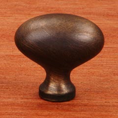 RK International [CK-8215-AE] Solid Brass Cabinet Knob - Football - Antique English Finish - 1 5/16" L