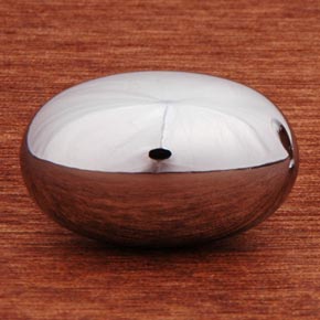 RK International [CK-8216-C] Solid Brass Cabinet Knob - Large Oval - Chrome Finish - 1 3/8" L