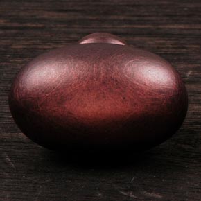 RK International [CK-8216-DC] Solid Brass Cabinet Knob - Large Oval - Distressed Copper Finish - 1 3/8" L