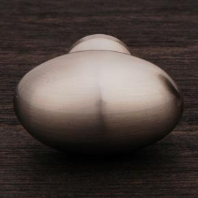 RK International [CK-8216-P] Solid Brass Cabinet Knob - Large Oval - Pewter Finish - 1 3/8" L