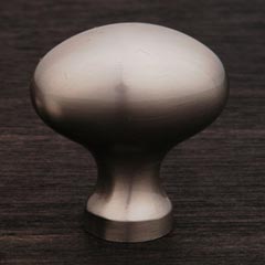 RK International [CK-8216-P] Solid Brass Cabinet Knob - Large Oval - Satin Nickel Finish - 1 3/8" L