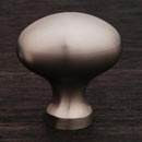 RK International [CK-8216-P] Solid Brass Cabinet Knob - Large Oval - Satin Nickel Finish - 1 3/8&quot; L